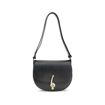 Burberry Black Calf Leather Bos Taurus Shoulder Women's Bag