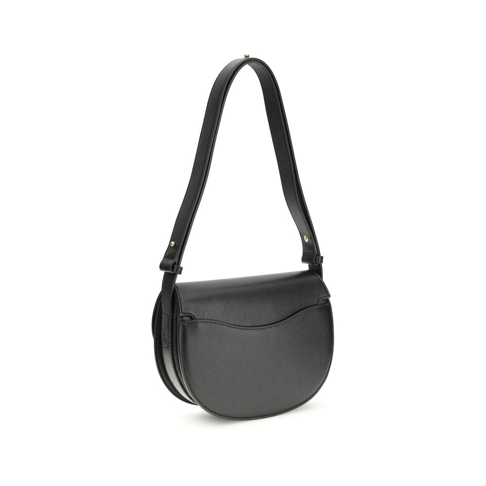 Burberry Black Calf Leather Bos Taurus Shoulder Women's Bag