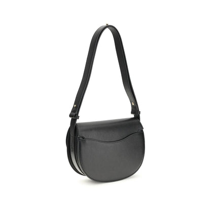Burberry Black Calf Leather Bos Taurus Shoulder Women's Bag