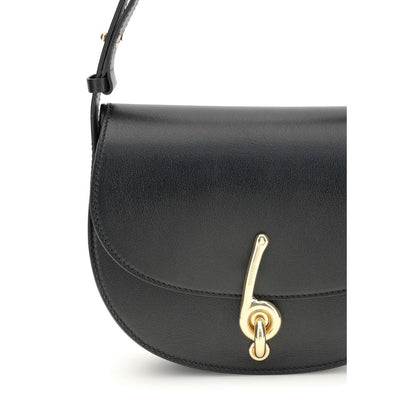 Burberry Black Calf Leather Bos Taurus Shoulder Women's Bag