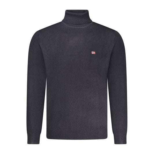 Norway 1963 Blue Wool Men's Turtleneck Men's Sweater