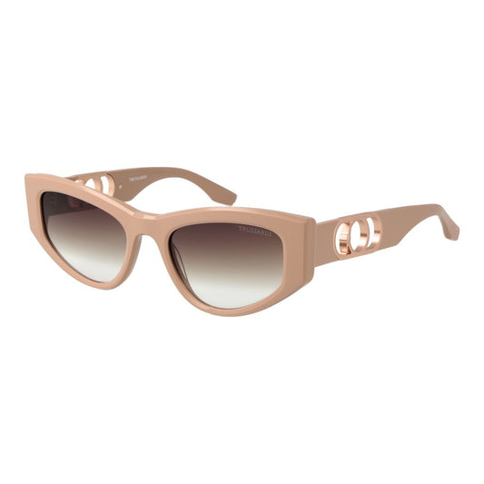 Trussardi Beige Acetate Women's Sunglasses