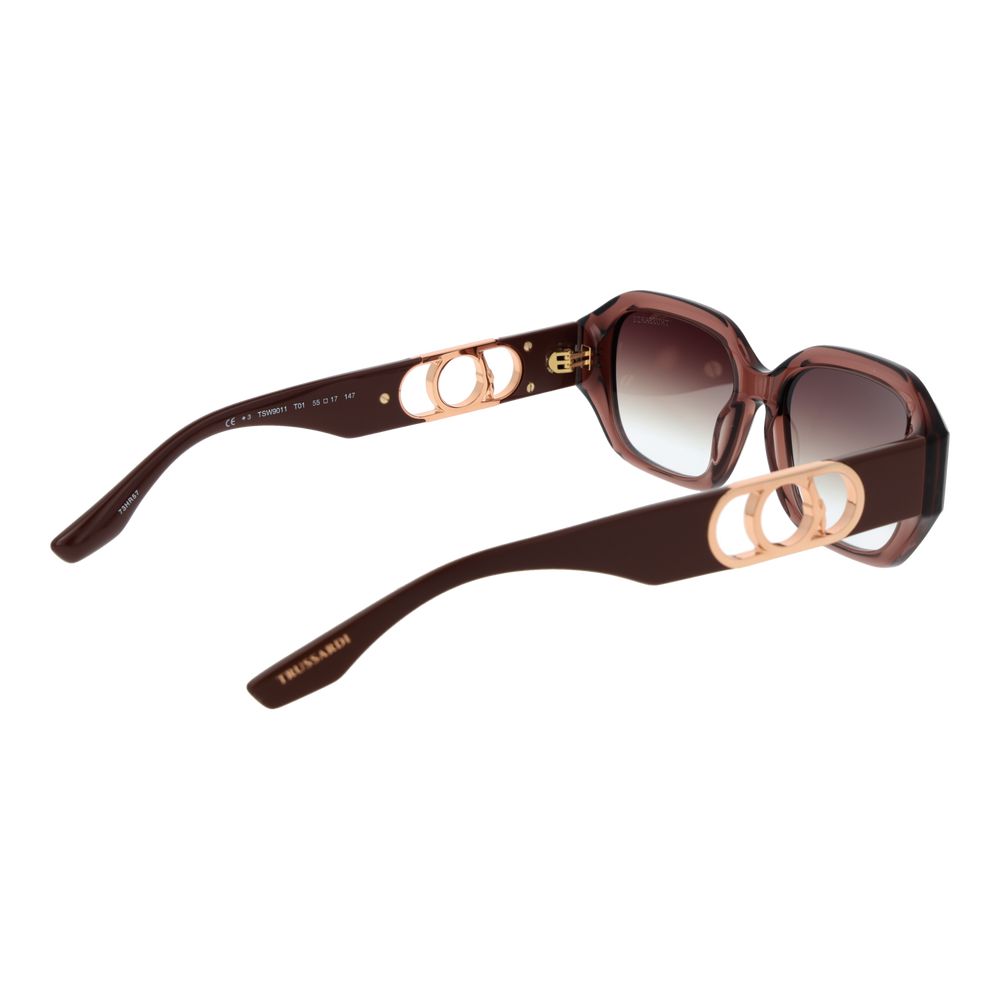 Trussardi Brown Acetate Women's Sunglasses