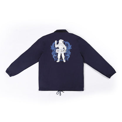 + Jahan Loh + Co-Museum + ACU Shanghai Moon Landing Reversible Coach Jacket 'Black Blue'