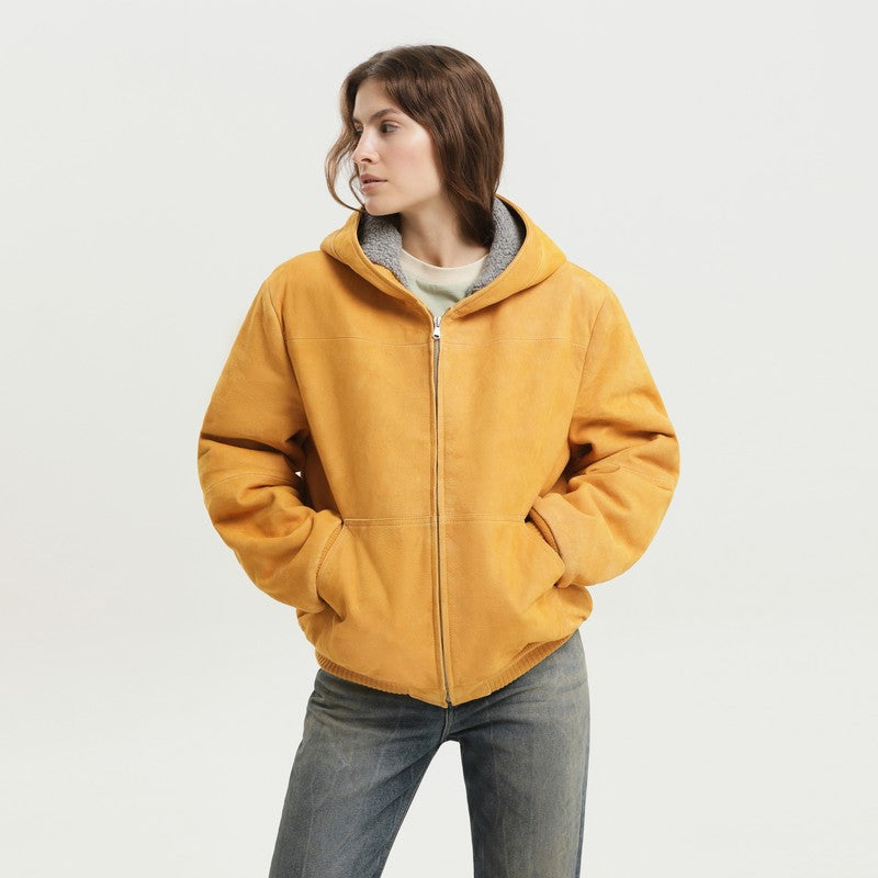 1989 Studio Yellow Suede Hoodie Women