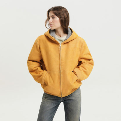 1989 Studio Yellow Suede Hoodie Women