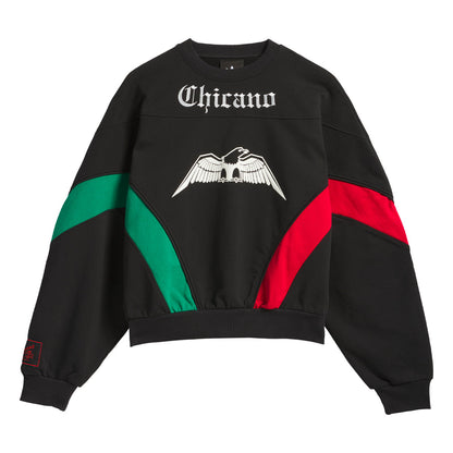+ Willy Chavarria Bball Fleece Crewneck Sweatshirt 'Black'