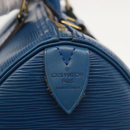 Louis Vuitton Speedy Mini Hl Handbag Damier Blue Leather Handbag (Pre-Owned)