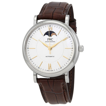 IWC Portofino Moon Phase Automatic Silver Dial Men's Watch  Item No. IW459401