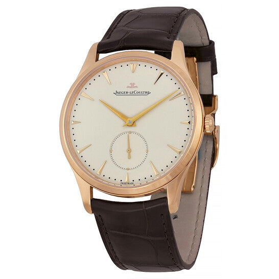 Jaeger LeCoultre Master Grande Ultra Thin Beige Dial Dark Brown Leather Men's Watch  Item No. Q1352420