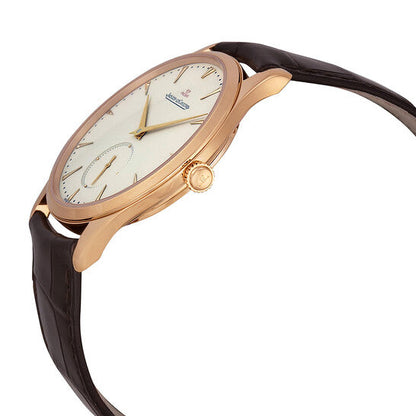 Jaeger LeCoultre Master Grande Ultra Thin Beige Dial Dark Brown Leather Men's Watch  Item No. Q1352420
