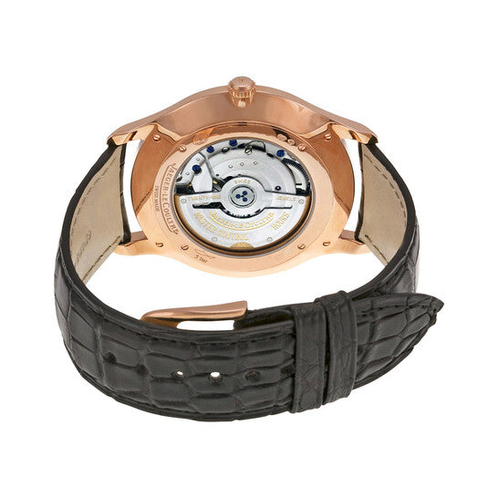 Jaeger LeCoultre Master Ultra Thin Small Second Gem-Set Dial Black Leather Men's Watch  Item No. Q1352507