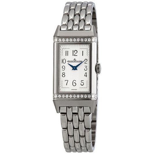 Jaeger LeCoultre Reverso Diamond Silver Dial Ladies Watch  Item No. Q3288120