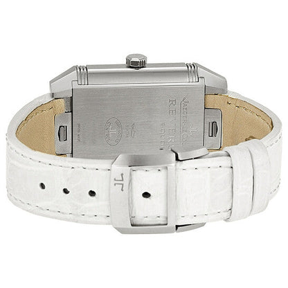 Jaeger LeCoultre White Dial White Leather Ladies Watch  Item No. Q7068421