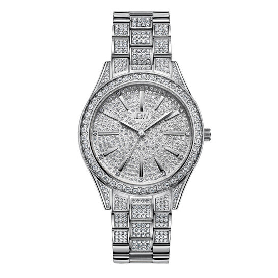JBW Cristal 34 Quartz Diamond Silver Dial Ladies Watch  Item No. J6383C