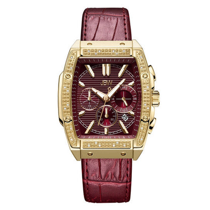 JBW Echelon Chronograph Quartz Diamond Red Dial Men's Watch  Item No. J6379B