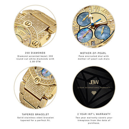 JBW Phantom Chronograph Quartz Diamond Men's Watch  Item No. JB-6215-200-A