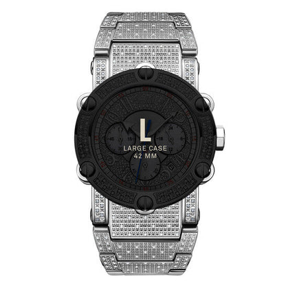 JBW Phantom Chronograph Quartz Diamond Silver Dial Men's Watch  Item No. JB-6215-200-B