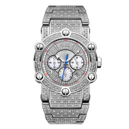 JBW Phantom Chronograph Quartz Diamond Silver Dial Men's Watch  Item No. JB-6215-200-B