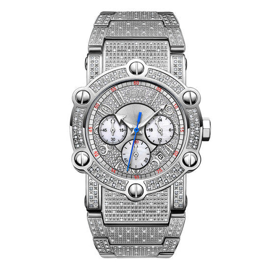 JBW Phantom Chronograph Quartz Diamond Silver Dial Men's Watch  Item No. JB-6215-200-B