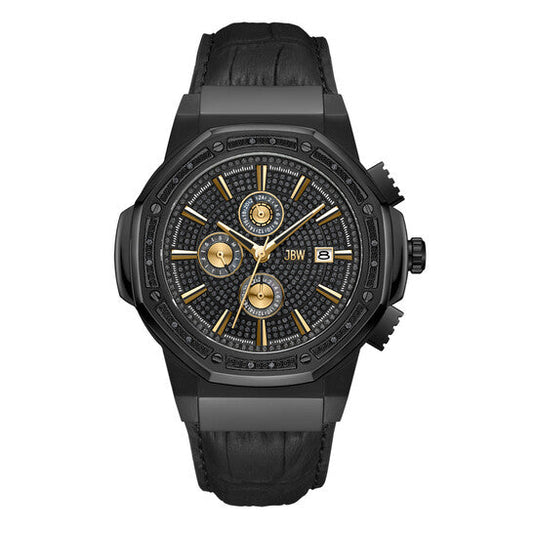 JBW Saxon Quartz Black Dial Unisex Watch  Item No. JB-6101L-S