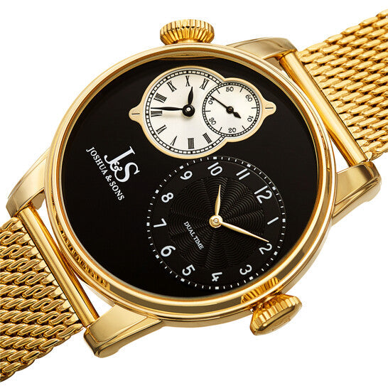 Joshua And Sons Quartz Black Dial Men's Watch  Item No. JX154YGB