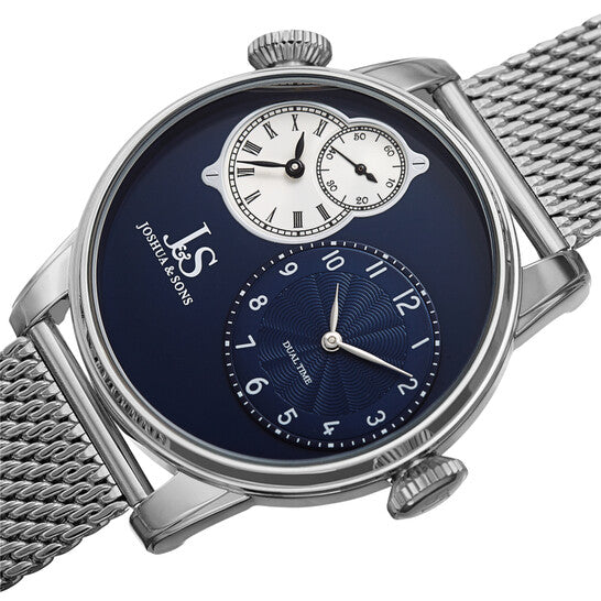 Joshua And Sons Quartz Blue Dial Men's Watch  Item No. JX154SSBU