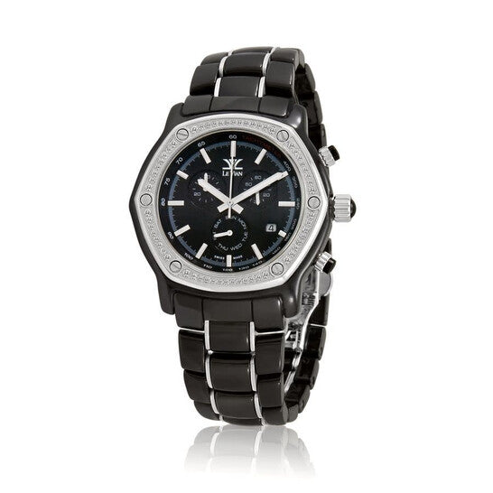 Le Vian Chronograph Quartz Diamond Black Dial Unisex Watch  Item No. LV278CRDE