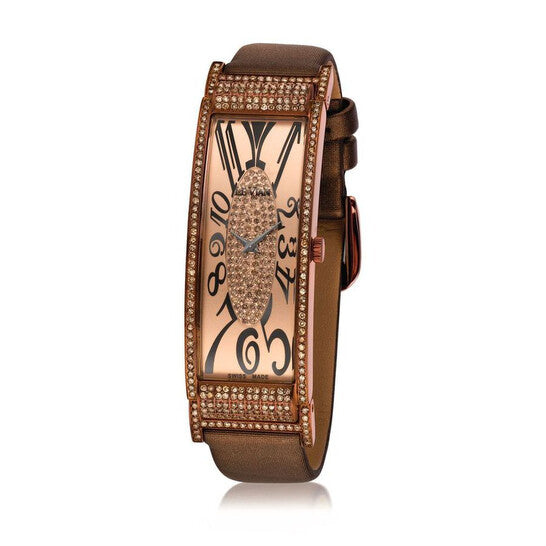 Le Vian Deco Estate Quartz Diamond Gold Dial Ladies Watch  Item No. LV204BRDI