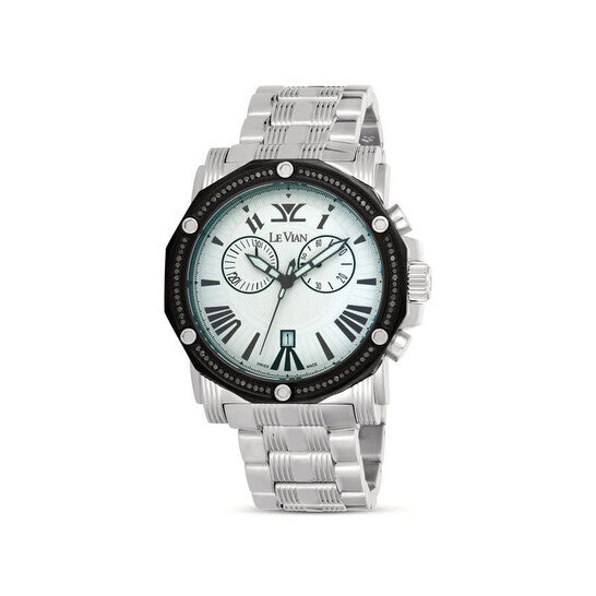 Le Vian  Time Chronograph Quartz Diamond White Dial Ladies Watch  Item No. LV808SB-1