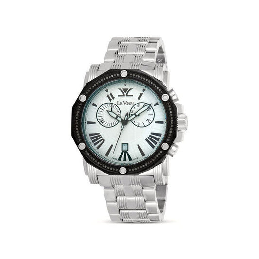 Le Vian  Time Chronograph Quartz Diamond White Dial Ladies Watch  Item No. LV808SB-1