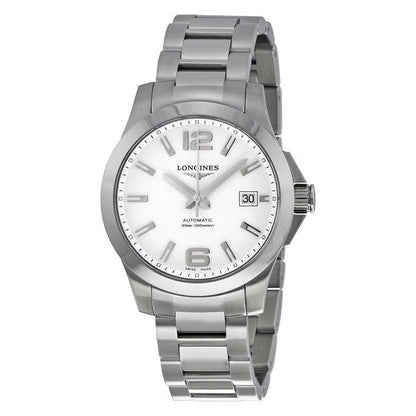 Longines Conquest Automatic White Diail Stainless Steel Men's Watch  Item No. L3.676.4.16.6