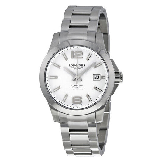 Longines Conquest Automatic White Diail Stainless Steel Men's Watch  Item No. L3.676.4.16.6