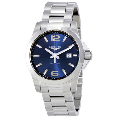 Longines Conquest Blue Dial Stainless Steel Men's 43mm Watch  Item No. L37604966