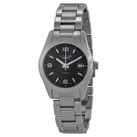 Longines Conquest Classic Black Dial Stainless Steel Ladies Watch L22854566 Item No. L2.285.4.56.6