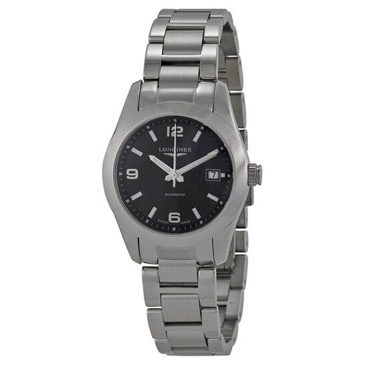 Longines Conquest Classic Black Dial Stainless Steel Ladies Watch L22854566 Item No. L2.285.4.56.6