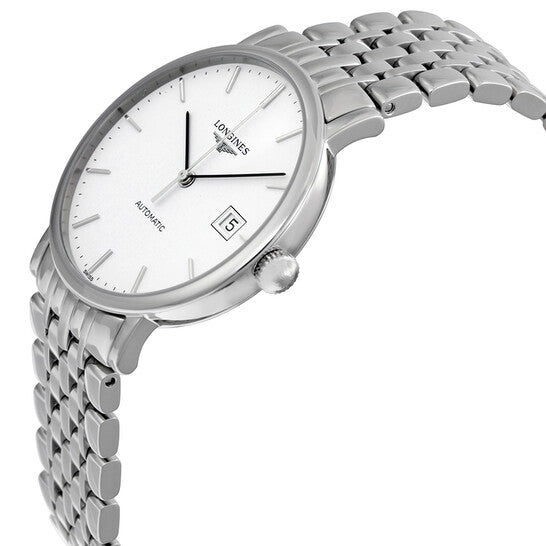 Longines Elegant White Dial Stainless Steel Automatic 37 mm Watch  Item No. L481041236