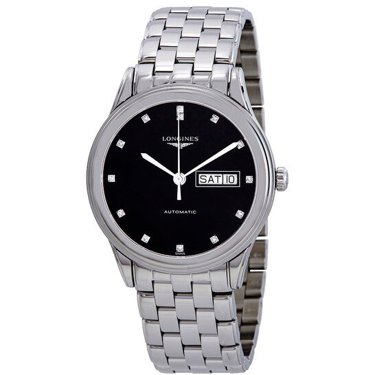 Longines Flagship Automatic Diamond Black Dial Men's Watch L48994576 Item No. L4.899.4.57.6