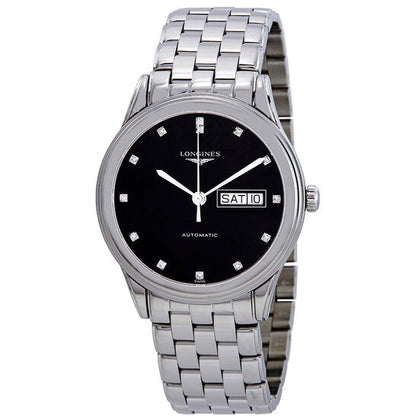 Longines Flagship Automatic Diamond Black Dial Men's Watch L48994576 Item No. L4.899.4.57.6
