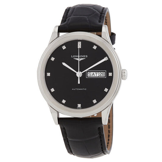Longines Flagship Automatic Diamond Black Dial Men's Watch  Item No. L48994572