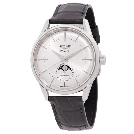 Longines Flagship Heritage Automatic Moon Phase Silver Men's Watch  Item No. L4.815.4.72.2