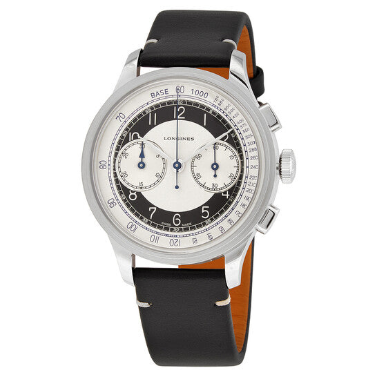 Longines Heritage Classic Chronograph Automatic Silver and Black Dial Men's Watch  Item No. L2.830.4.93.0