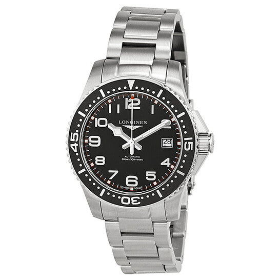 Longines Hydro Conquest Black Dial Stainless Steel Men's Watch  Item No. L36944536