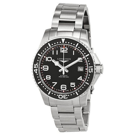 Longines Hydro Conquest Black Dial Stainless Steel Men's Watch  Item No. L36944536