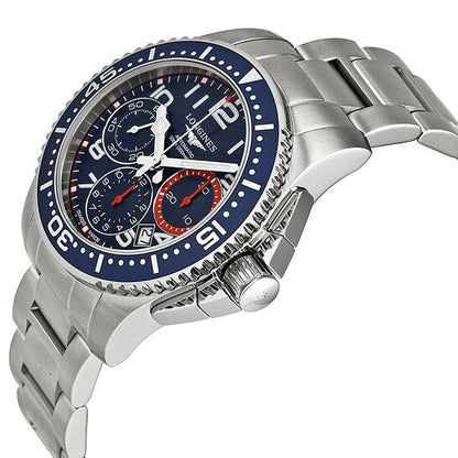 Longines Hydro Conquest Blue and Orange Dial Blue Bezel Stainless Steel Men's Watch L36964036 Item No. L3.696.4.03.6