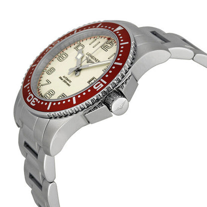 Longines Hydro Conquest White Dial Red Bezel Stainless Steel Men's Watch  Item No. L36954196