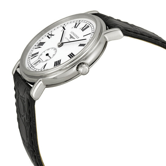 Longines La Grand Classic Presence White Dial Black Leather Watch L48044112 Item No. L4.804.4.11.2