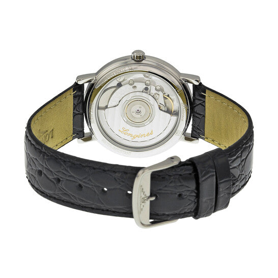Longines La Grand Classic Presence White Dial Black Leather Watch L48044112 Item No. L4.804.4.11.2