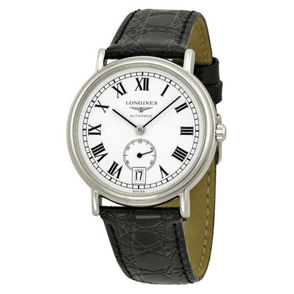 Longines La Grand Classic Presence White Dial Black Leather Watch L48044112 Item No. L4.804.4.11.2