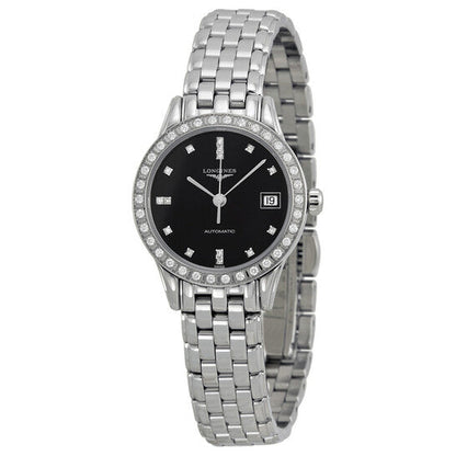 Longines La Grande Classique Automatic Diamond Black Dial Stainless Steel Ladies Watch L42740576 Item No. L4.274.0.57.6